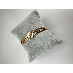 Bronz Zincir Desenli Bileklik